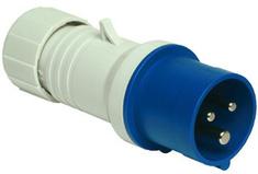 Kontaktstop CEE 3P/16A/230V-6h IP44 - blauw